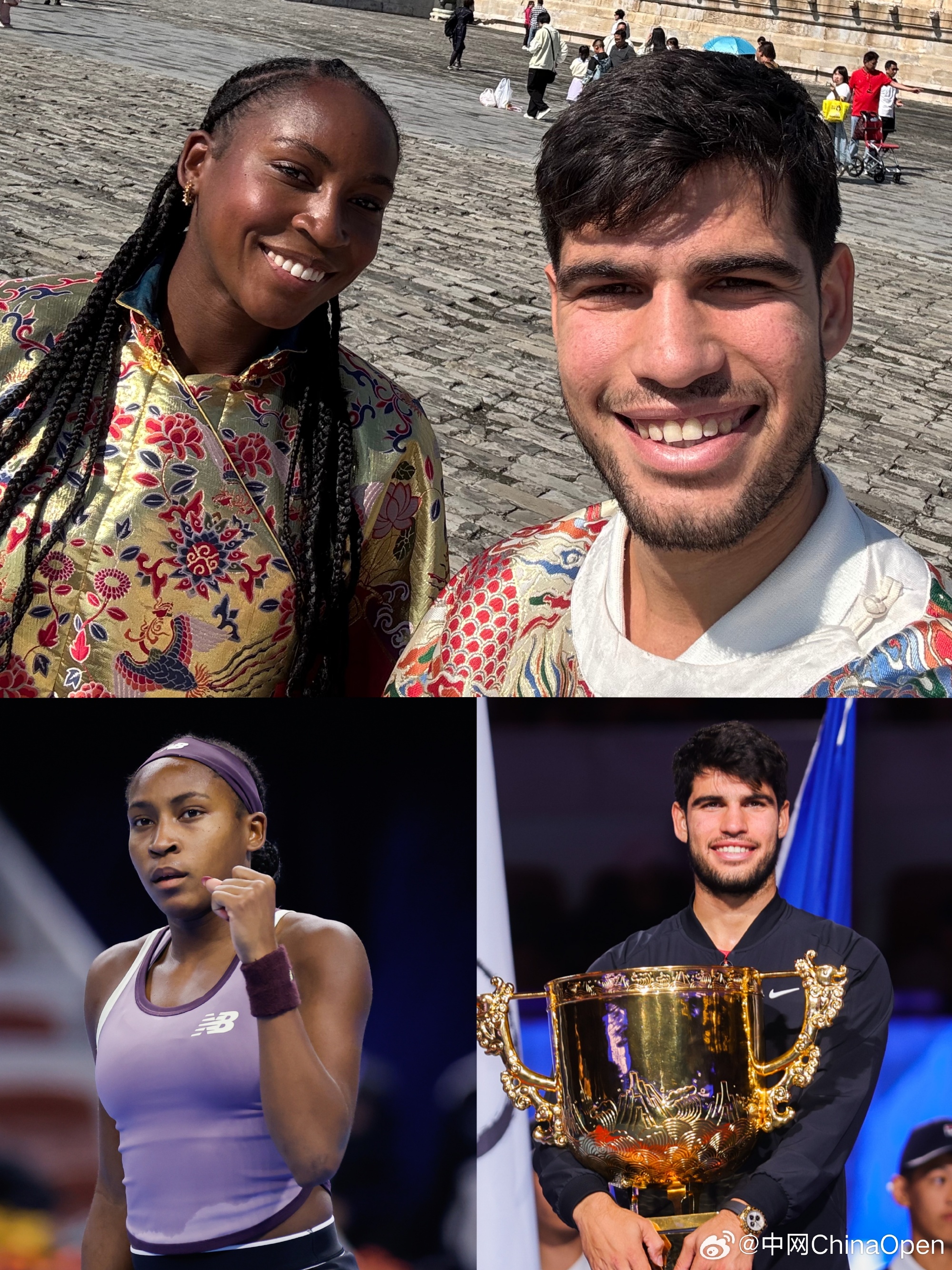 高芙和阿卡去年中网和今年法网夺冠,前者喊话:我们必须重返北京